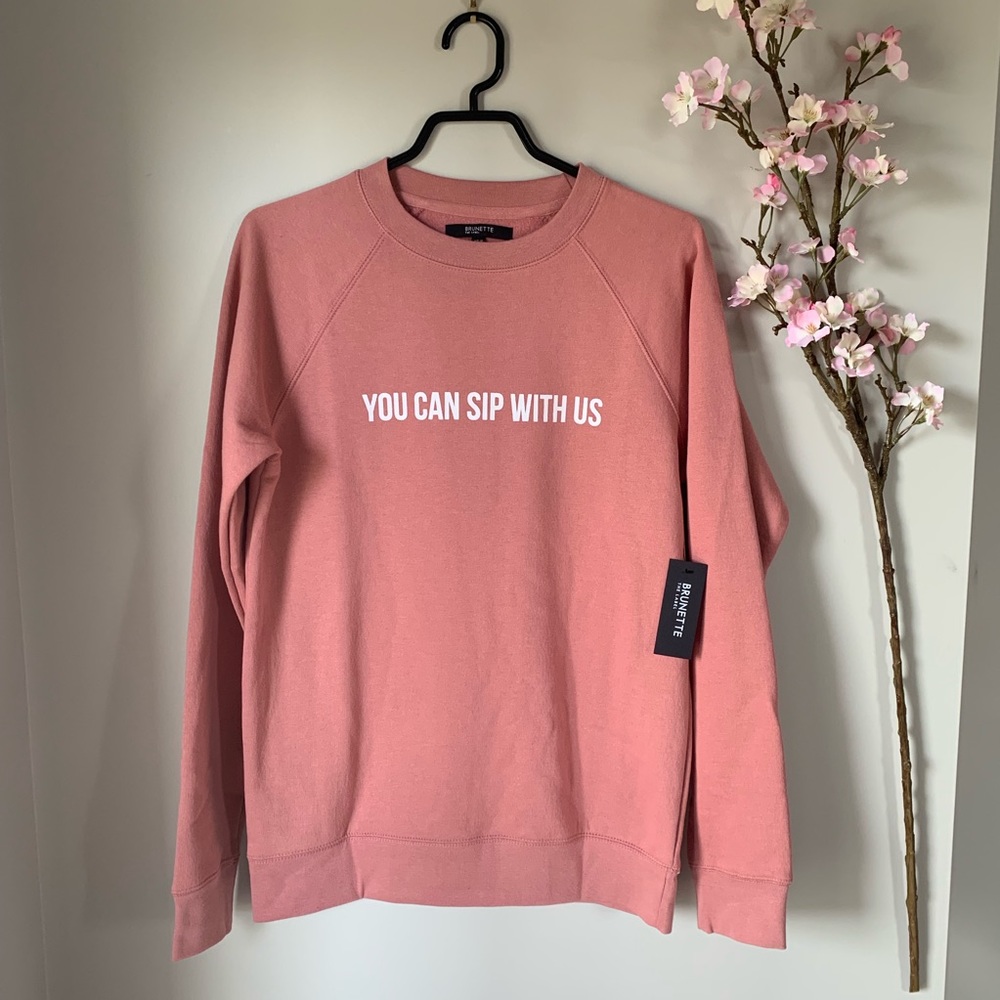 NWT BRUNETTE THE LABEL / CREW SWEATER - Picture 2 of 4